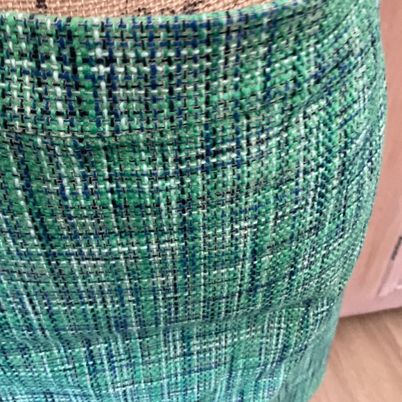 J. Crew No. 2 Pencil Skirt Green Tweed High Rise Knee Length Lined preppy pencil - Picture 15 of 16